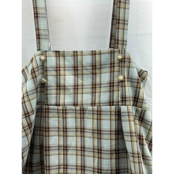 SHEIN Plaid Jumper - Women's 2X - Adjustable Straps, Cute Buttons - Picture 2 of 10